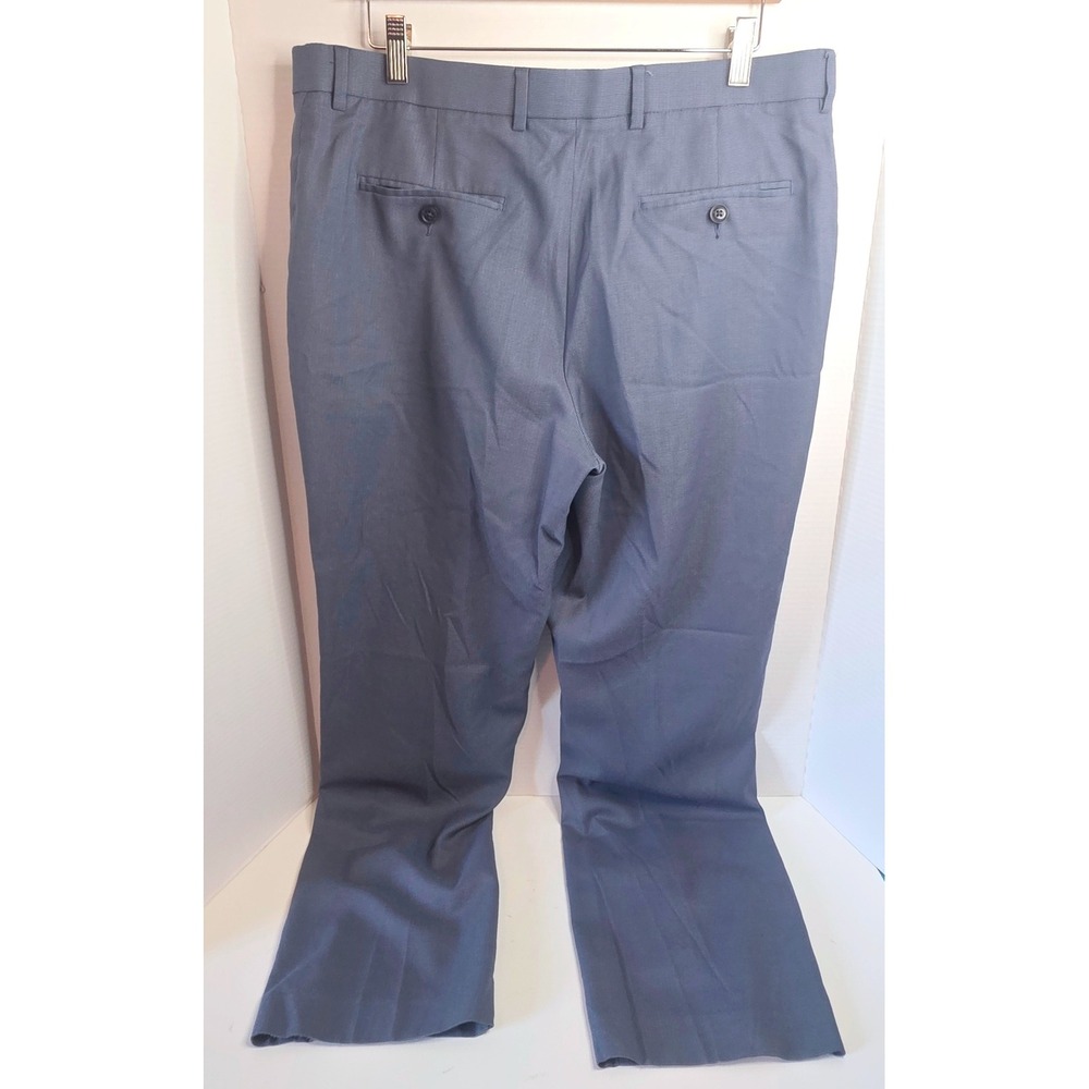 Perry Ellis Portfolio Mens Blue Flat Front Flex Stretch Dress Pants 34x30 - Picture 4 of 5